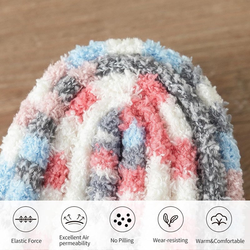 Premillow Womens Fuzzy Socks Fluffy Socks Women Winter Cozy Sock Warm Slipper Home Sleeping Sock for Women - Image 4
